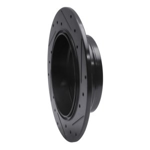 Honda CR-V Brake Rotor (1) - Rear Left - R1 Concepts - Drilled & Slotted - Black - `02-`04